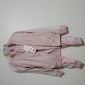 Kappa pink/white tracksuit set 2 pc new with tags